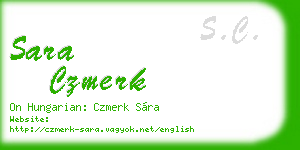 sara czmerk business card